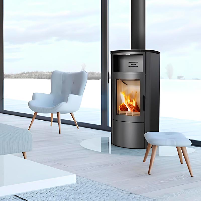 Fram Stefanie 6 kW Kaminofen mit Wärmefach