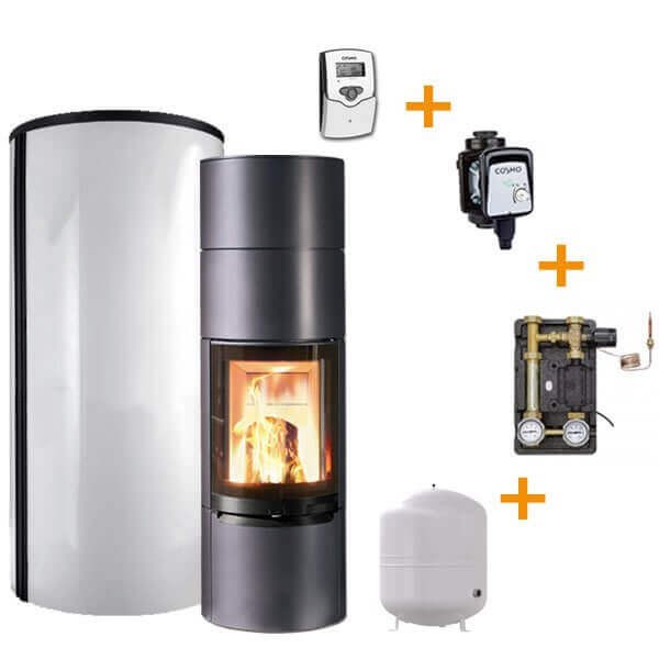 Kaminofen wasserführend mit Wassertasche
