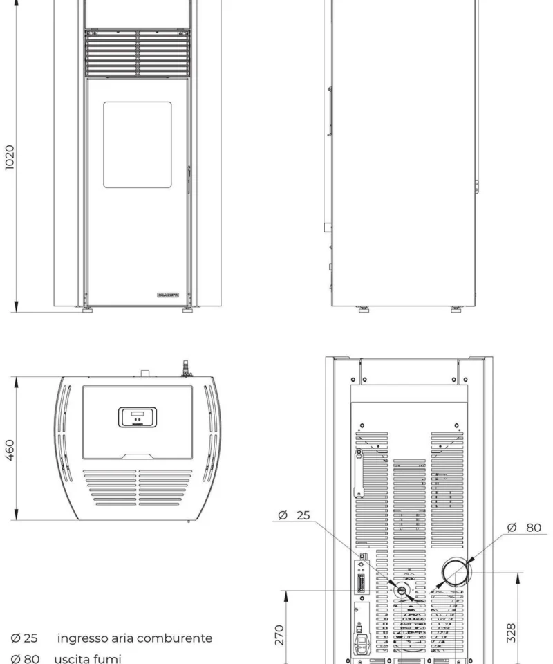 palazzetti ecofire milu stahl schwarz be