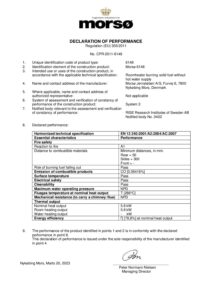 Leistungserklaerung Kaminofen Morsoe 6148 58kW pdf Leistungserklaerung Kaminofen Morsoe 6148 58kW pdf