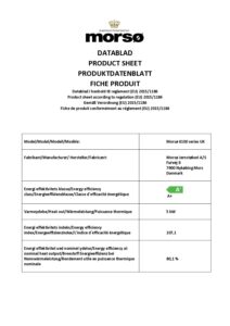 Produktdatenblatt Kaminofen Morsoe 6148 58kW pdf Produktdatenblatt Kaminofen Morsoe 6148 58kW pdf